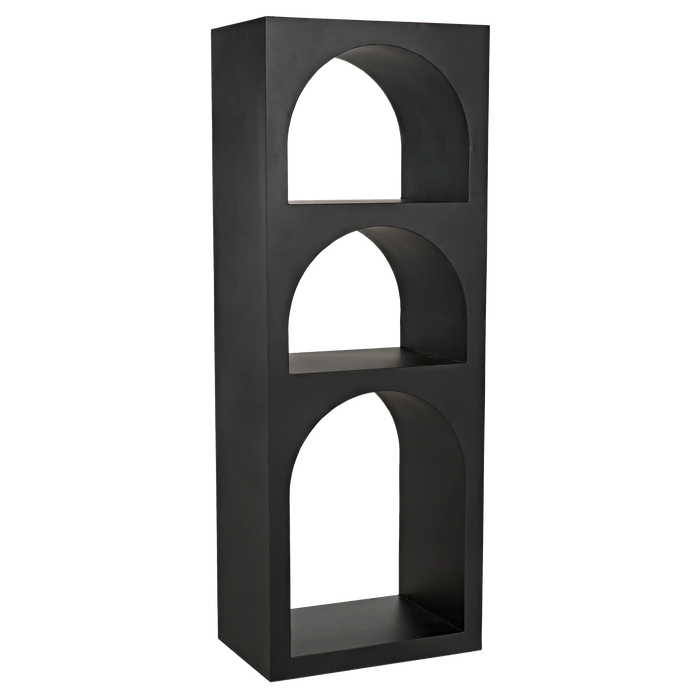 NOIR Furniture - Aqueduct Bookcase, A, Black Metal - GBCS240MTB-A - GreatFurnitureDeal