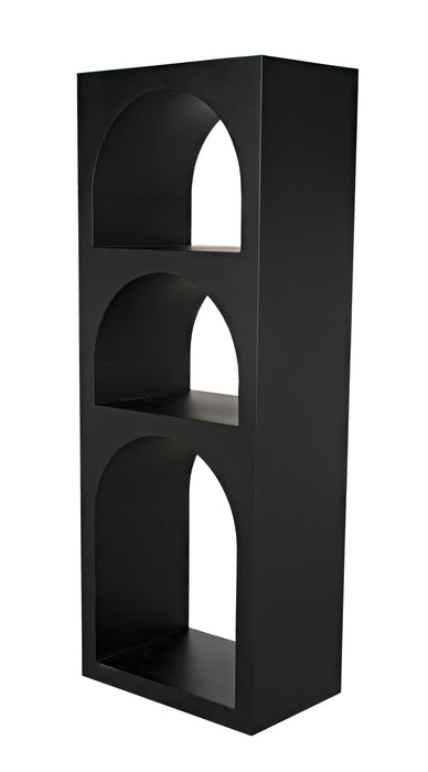 NOIR Furniture - Aqueduct Bookcase, A, Black Metal - GBCS240MTB-A - GreatFurnitureDeal