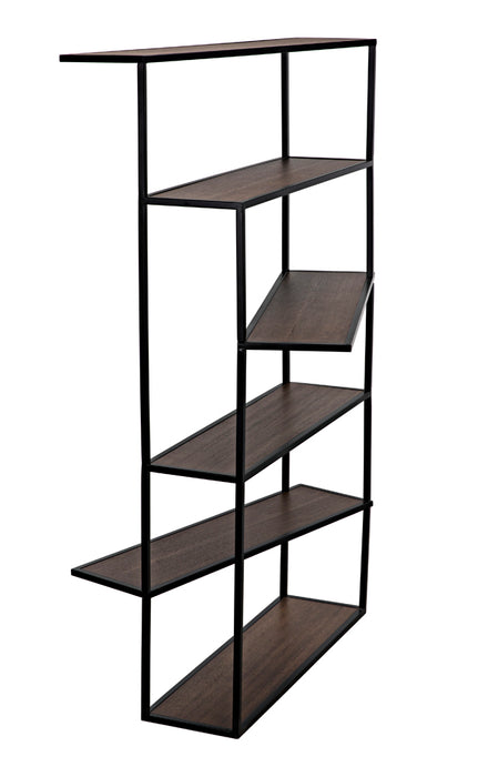 Noir Furniture - Verso Bookcase in Dark Walnut - GBCS244MTB - GreatFurnitureDeal