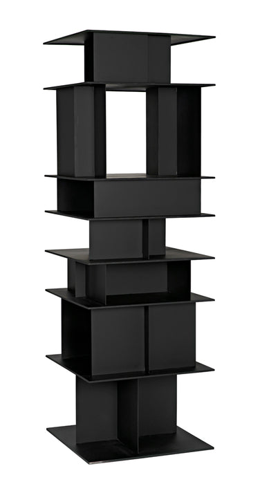 Noir Furniture - Pisa Shelf Bookcases in Matte Black - GBCS245MTB - GreatFurnitureDeal