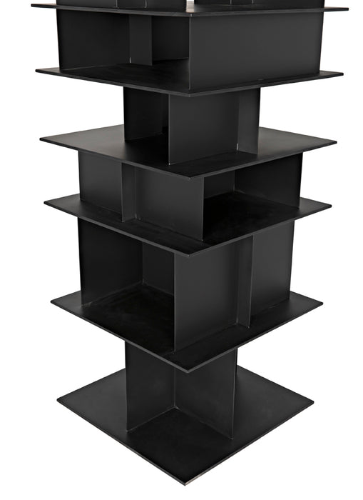Noir Furniture - Pisa Shelf Bookcases in Matte Black - GBCS245MTB - GreatFurnitureDeal
