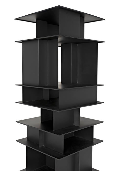 Noir Furniture - Pisa Shelf Bookcases in Matte Black - GBCS245MTB - GreatFurnitureDeal