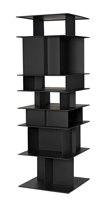 Noir Furniture - Pisa Shelf Bookcases in Matte Black - GBCS245MTB - GreatFurnitureDeal