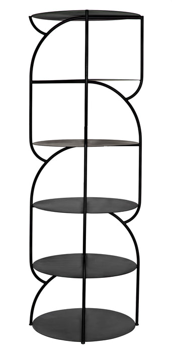 Noir Furniture - Rain Shelf Bookcases in Matte Black - GBCS247MTB - GreatFurnitureDeal