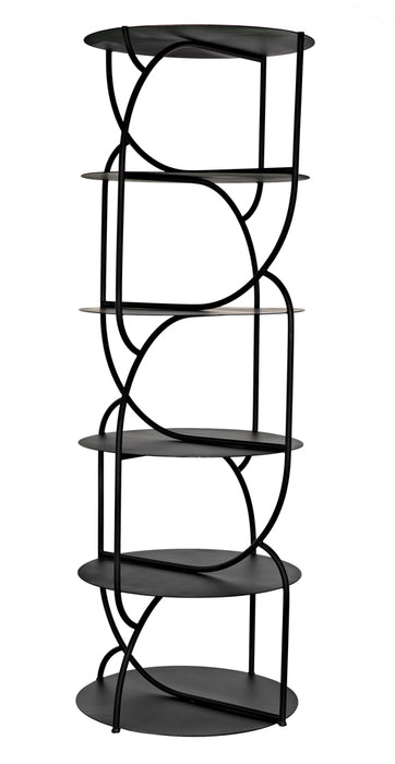 Noir Furniture - Rain Shelf Bookcases in Matte Black - GBCS247MTB - GreatFurnitureDeal