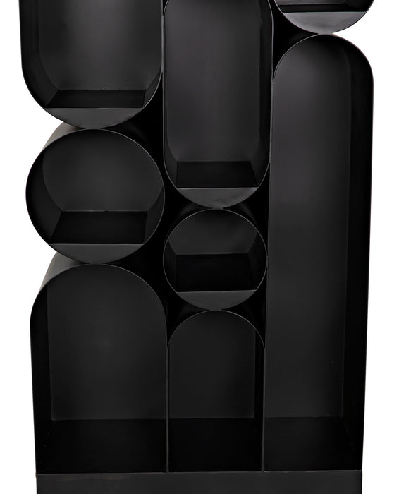 Noir Furniture - Atomic Bookcase in Matte Black - GBCS250MTB - GreatFurnitureDeal