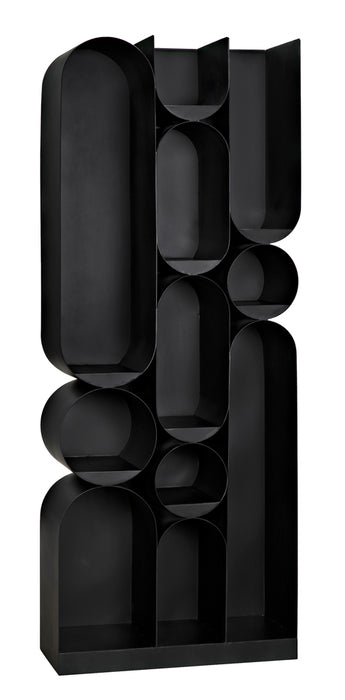 Noir Furniture - Atomic Bookcase in Matte Black - GBCS250MTB - GreatFurnitureDeal