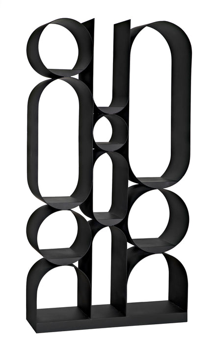 Noir Furniture - Letty Bookcase in Matte Black - GBCS252MTB - GreatFurnitureDeal