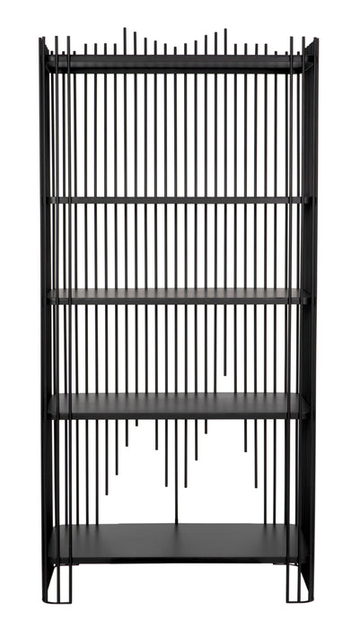 Noir Furniture - Mila Bookcase in Matte Black - GBCS253MTB - GreatFurnitureDeal