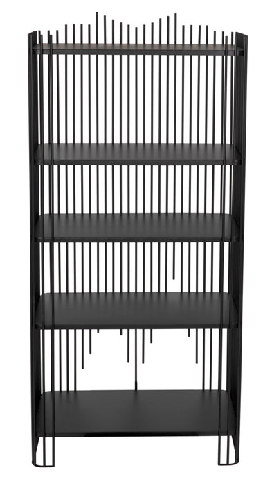 Noir Furniture - Mila Bookcase in Matte Black - GBCS253MTB - GreatFurnitureDeal