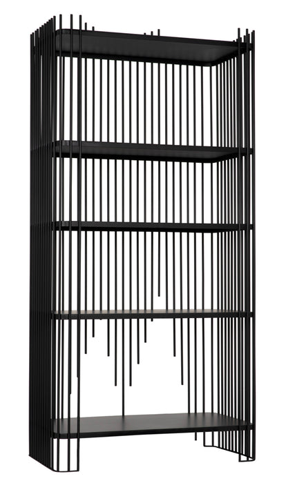 Noir Furniture - Mila Bookcase in Matte Black - GBCS253MTB - GreatFurnitureDeal