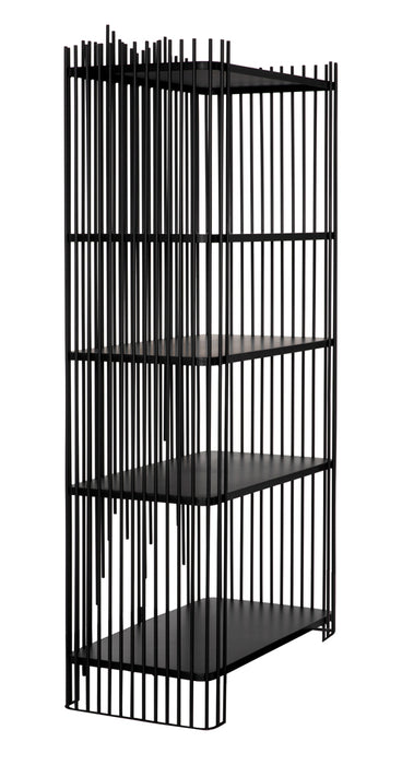 Noir Furniture - Mila Bookcase in Matte Black - GBCS253MTB - GreatFurnitureDeal