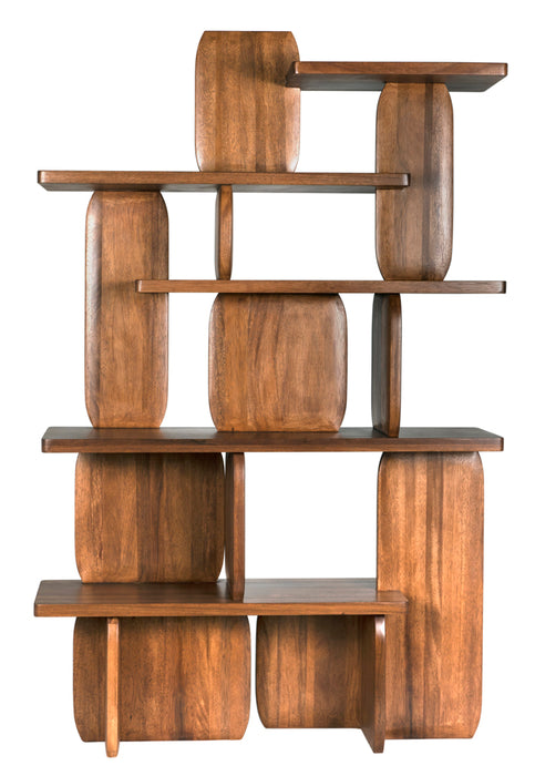 Noir Furniture - Kilimanjaro Bookcase in Walnut - GBCS255DW - GreatFurnitureDeal