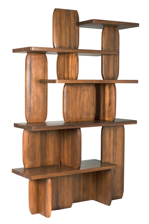 Noir Furniture - Kilimanjaro Bookcase in Walnut - GBCS255DW - GreatFurnitureDeal