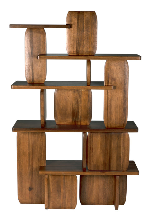 Noir Furniture - Kilimanjaro Bookcase in Walnut - GBCS255DW - GreatFurnitureDeal