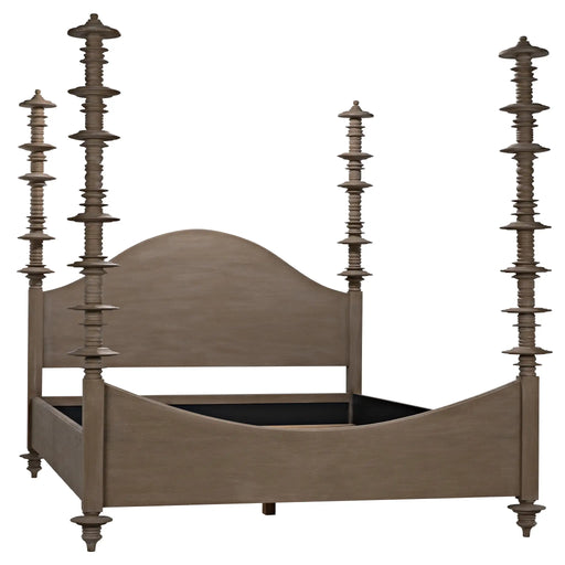 NOIR Furniture - Ferret California King Bed in Weathered - GBED109CKWEA - GreatFurnitureDeal