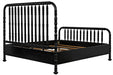 NOIR Furniture - Bachelor Bed Eastern King in Hand Rubbed Black - GBED112EKHB - GreatFurnitureDeal