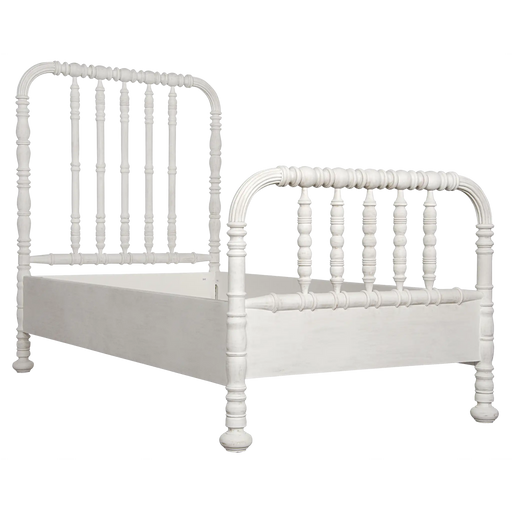 NOIR Furniture - Bachelor Bed Queen in White Wash - GBED112QWH - GreatFurnitureDeal