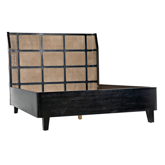 Noir Furniture - Porto King Bed in Rubbed Black - GBED135EKHB - GreatFurnitureDeal