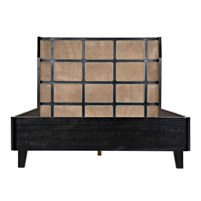 Noir Furniture - Porto King Bed in Rubbed Black - GBED135EKHB - GreatFurnitureDeal