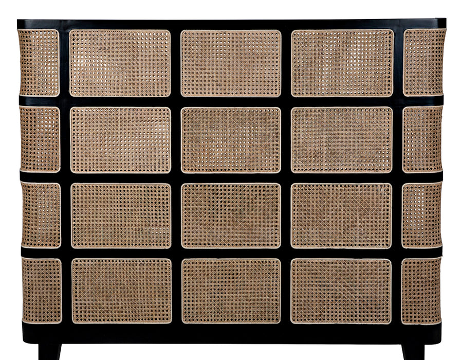 Noir Furniture - Porto King Bed in Rubbed Black - GBED135EKHB - GreatFurnitureDeal