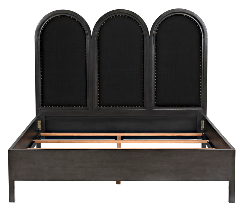 Noir Furniture - Arch King Bed in Pale Black - GBED137EKP - GreatFurnitureDeal