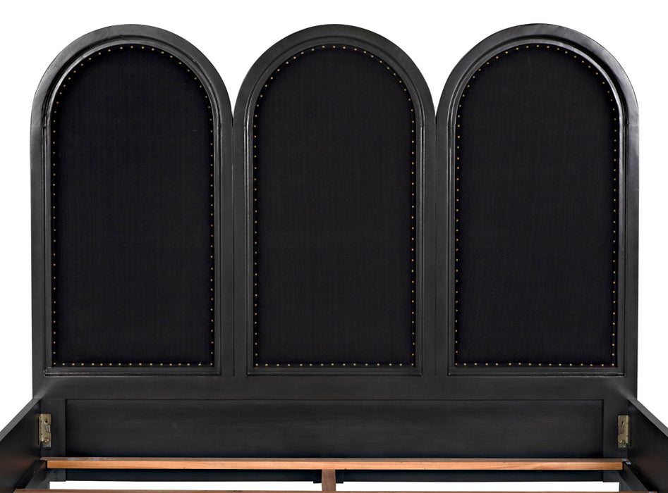 Noir Furniture - Arch King Bed in Pale Black - GBED137EKP - GreatFurnitureDeal