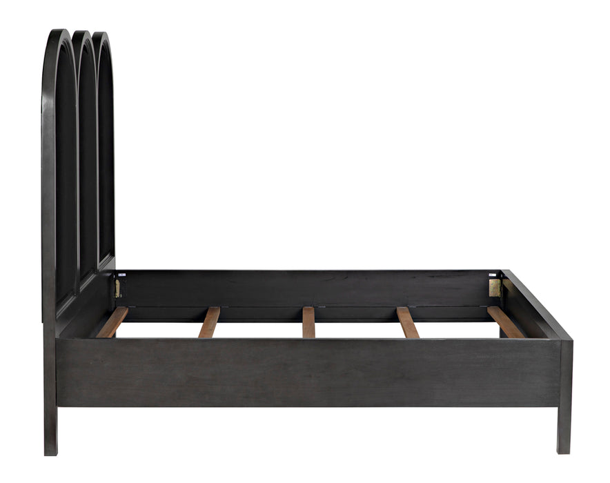 Noir Furniture - Arch King Bed in Pale Black - GBED137EKP - GreatFurnitureDeal