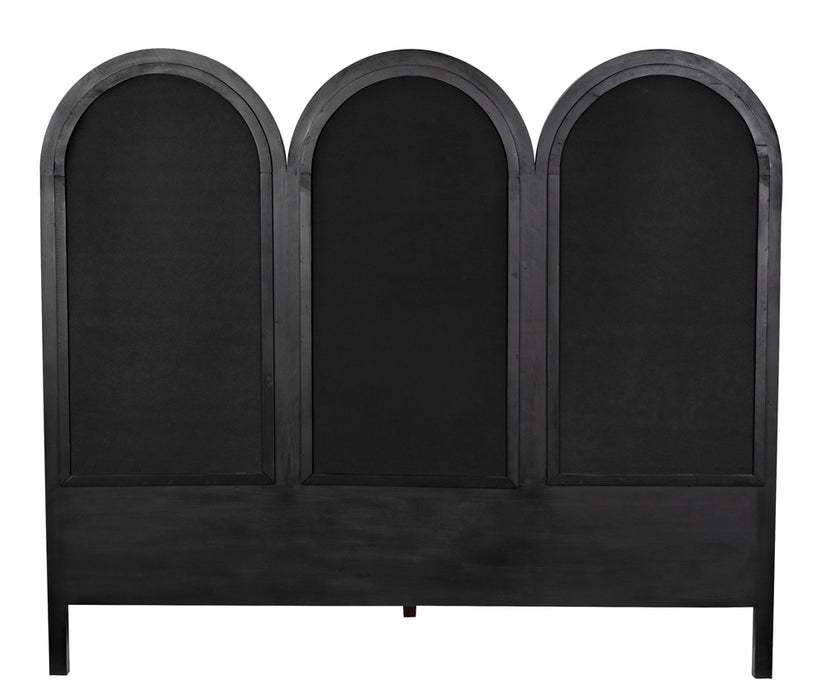 Noir Furniture - Arch King Bed in Pale Black - GBED137EKP - GreatFurnitureDeal