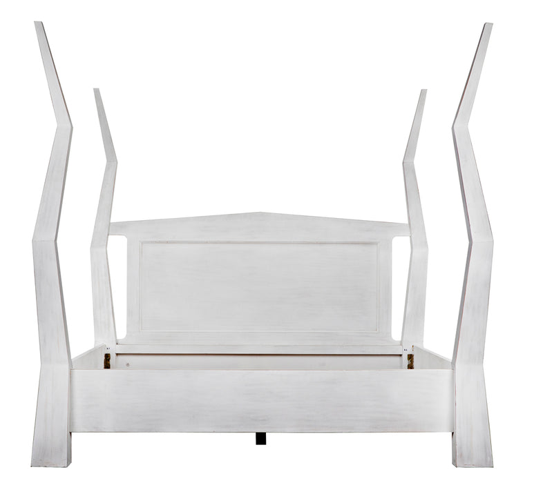 Noir Furniture - Patras California King Bed in White Wash - GBED138CKWH - GreatFurnitureDeal