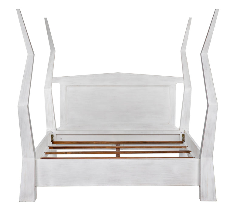 Noir Furniture - Patras King Bed in White Wash - GBED138EKWH - GreatFurnitureDeal