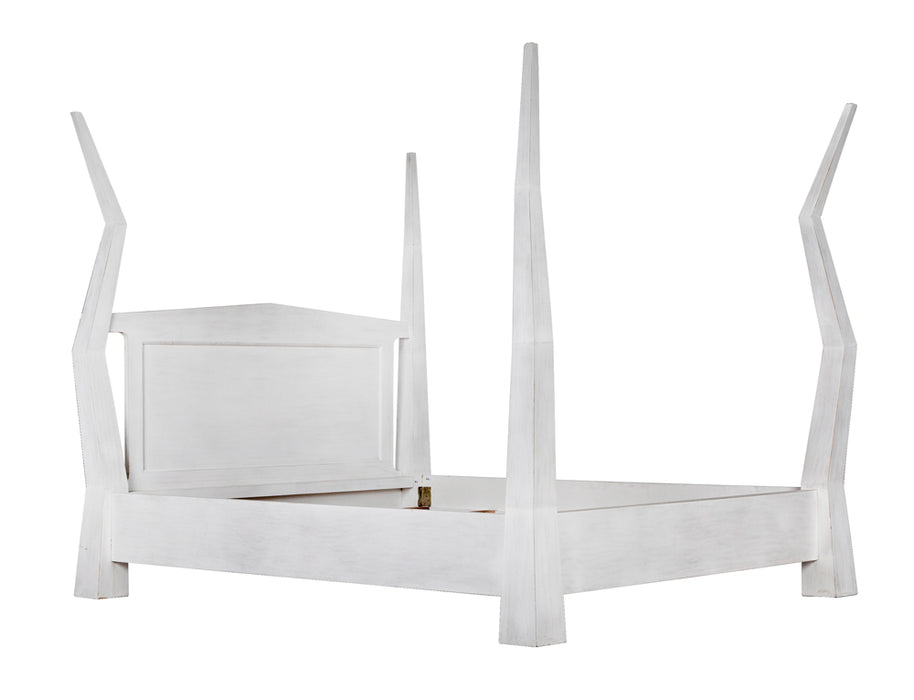 Noir Furniture - Patras California King Bed in White Wash - GBED138CKWH - GreatFurnitureDeal