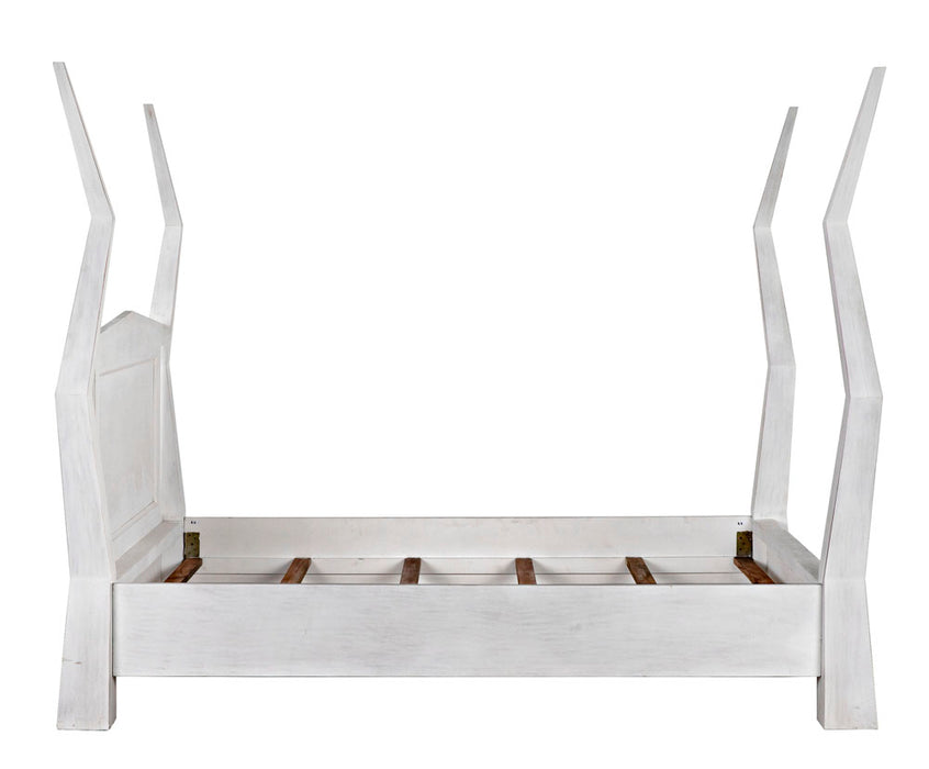 Noir Furniture - Patras King Bed in White Wash - GBED138EKWH - GreatFurnitureDeal