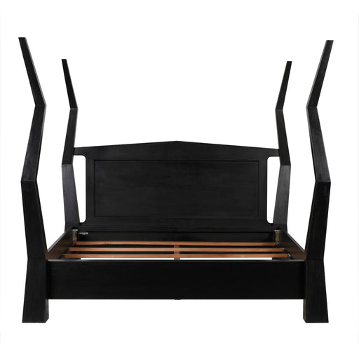 Noir Furniture - Patras King Bed in Hand Rubbed Black - GBED138EKHB - GreatFurnitureDeal