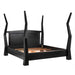 Noir Furniture - Patras King Bed in Hand Rubbed Black - GBED138EKHB - GreatFurnitureDeal