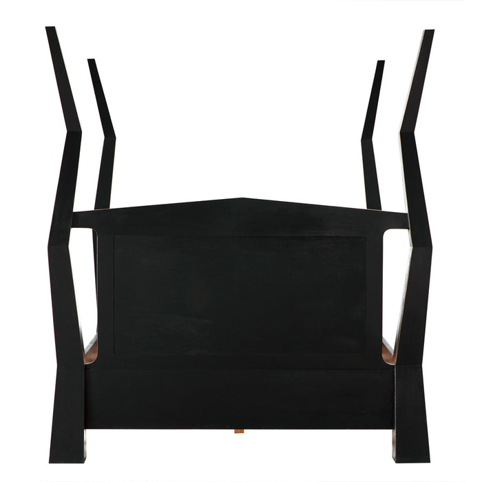 Noir Furniture - Patras Queen Bed in Hand Rubbed Black - GBED138QHB - GreatFurnitureDeal