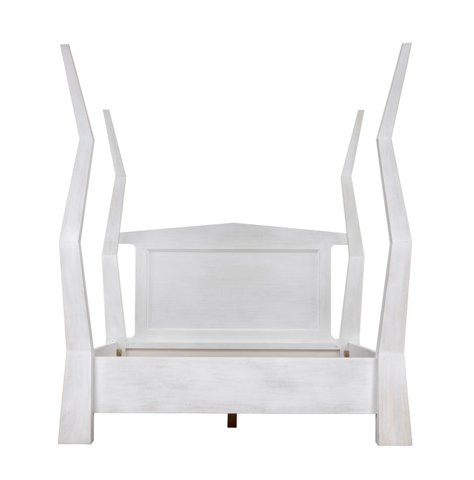 Noir Furniture - Patras Queen Bed in White Wash - GBED138QWH - GreatFurnitureDeal