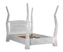 Noir Furniture - Patras Queen Bed in White Wash - GBED138QWH - GreatFurnitureDeal