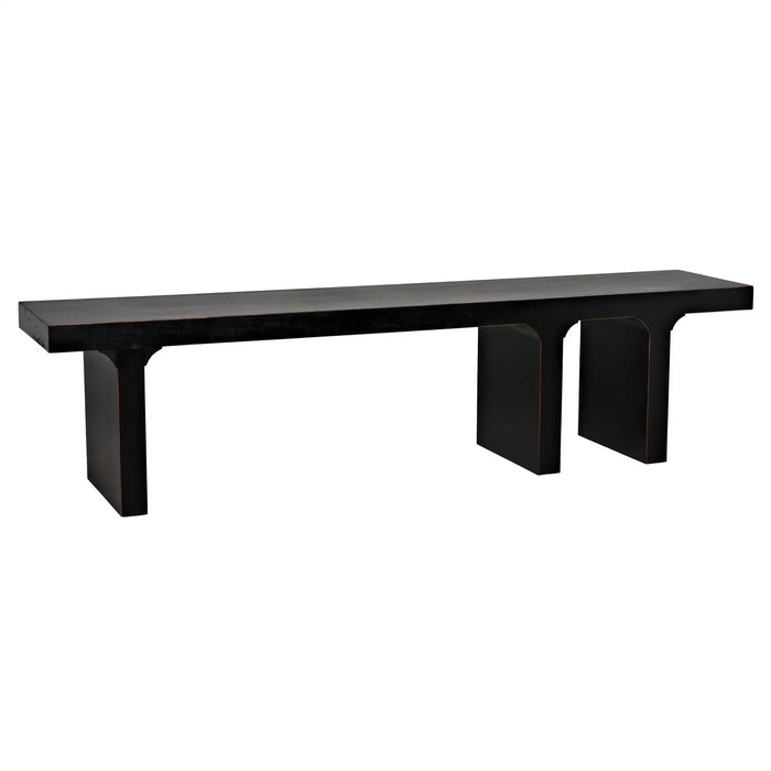 Noir Furniture - Kir Bench, Hand Rubbed Black - GBEN139HB - GreatFurnitureDeal