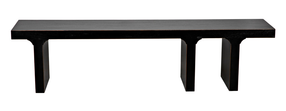 Noir Furniture - Kir Bench in Hand Rubbed Black - GBEN139HB - GreatFurnitureDeal