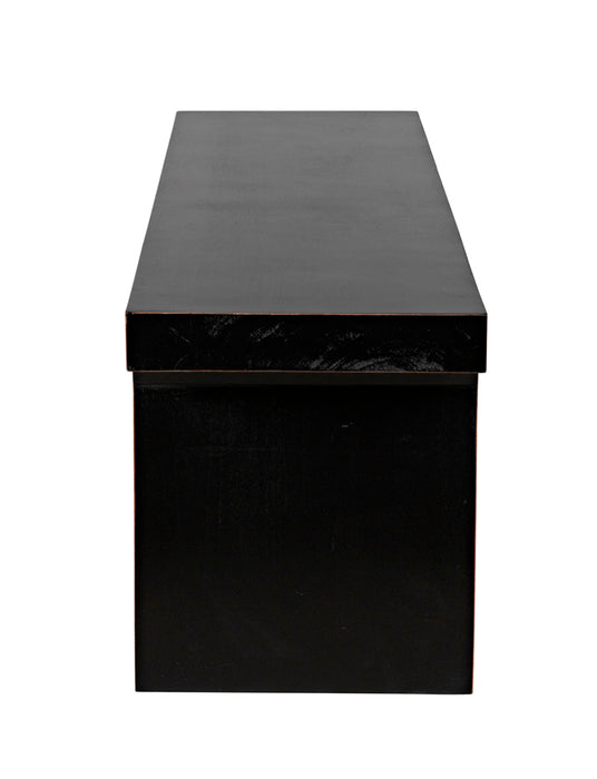 Noir Furniture - Kir Bench in Hand Rubbed Black - GBEN139HB - GreatFurnitureDeal