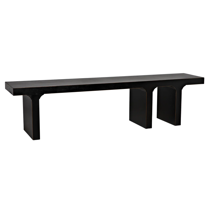 Noir Furniture - Kir Bench, Hand Rubbed Black - GBEN139HB
