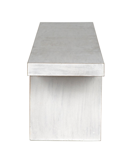 Noir Furniture - Kir Bench in White Wash - GBEN139WH - GreatFurnitureDeal