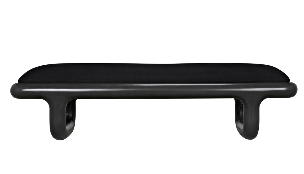 Noir Furniture - Sigmund Bench in Black - GBEN141P - GreatFurnitureDeal