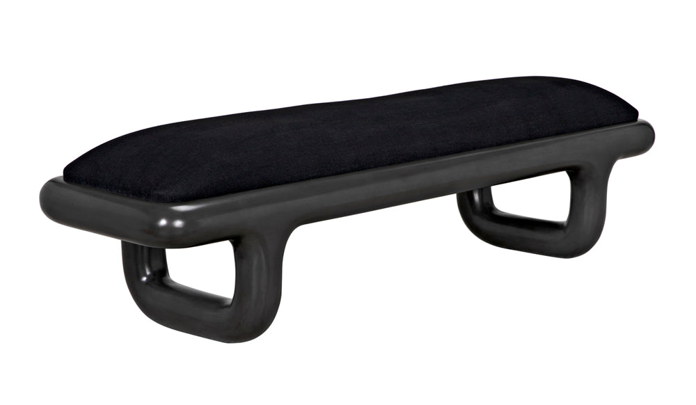 Noir Furniture - Sigmund Bench in Black - GBEN141P - GreatFurnitureDeal