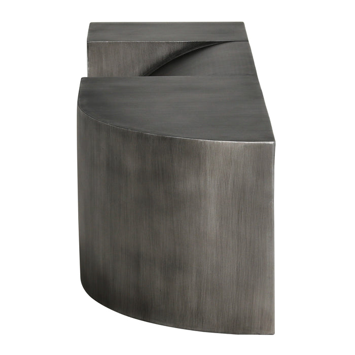 Noir Furniture - Crafter Bench in Gun Metal - GBEN143GM - GreatFurnitureDeal