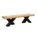 Noir Furniture - Gravity Bench, White Oak with Metal - GBEN145WO - GreatFurnitureDeal