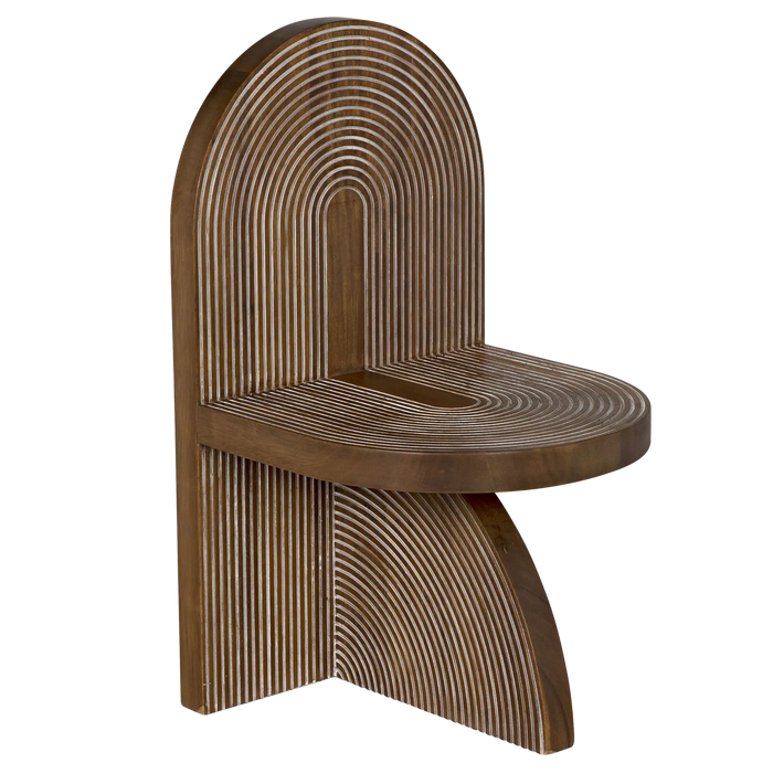Noir Furniture - Jupiter Chair, Dark Walnut - GCHA305DW