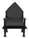Noir Furniture - Resurrection Chair w/US Made Cushions in Hand-Rubbed Black - GCHA308-GREY - GreatFurnitureDeal