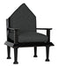 Noir Furniture - Resurrection Chair w/US Made Cushions in Hand-Rubbed Black - GCHA308-GREY - GreatFurnitureDeal